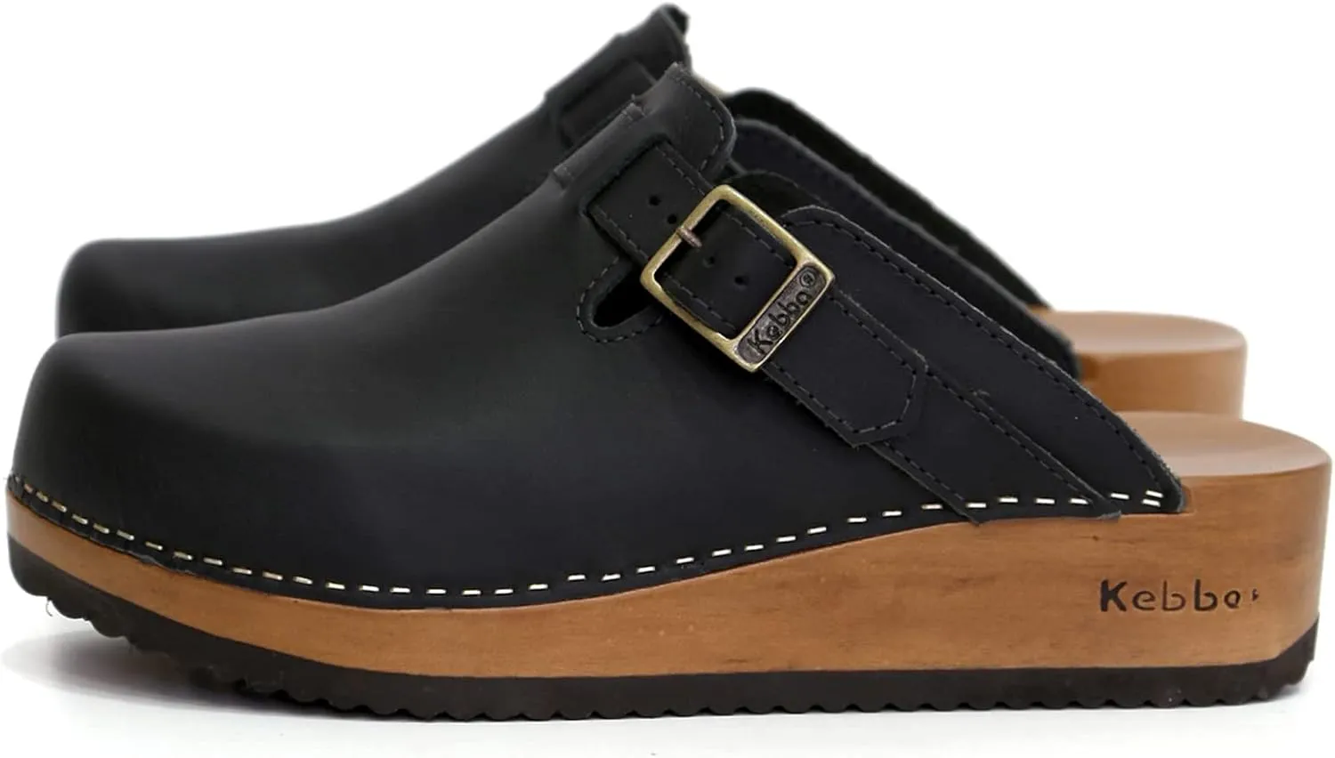 Kebba Liliane - Handmade Wooden Clogs with Genuine Leather | Arch Support and Comfortable Fit | Chilean Tepa Platform and EVA Sole |Made in Villarrica, Chile