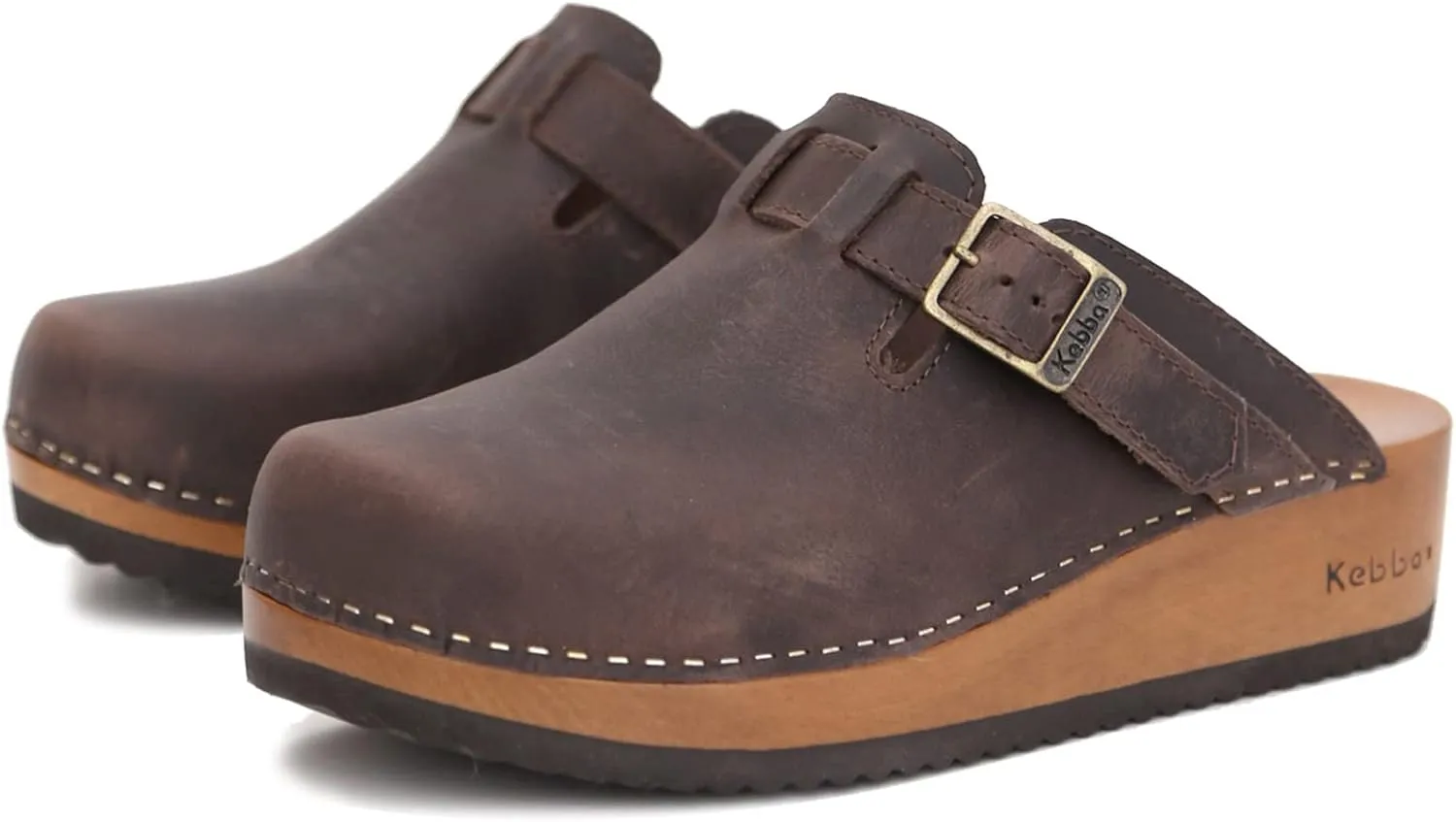 Kebba Liliane - Handmade Wooden Clogs with Genuine Leather | Arch Support and Comfortable Fit | Chilean Tepa Platform and EVA Sole |Made in Villarrica, Chile