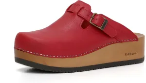Kebba Liliane - Handmade Wooden Clogs with Genuine Leather | Arch Support and Comfortable Fit | Chilean Tepa Platform and EVA Sole |Made in Villarrica, Chile