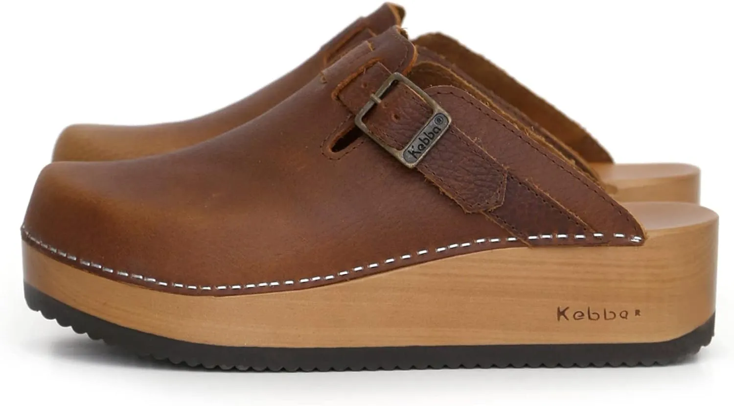 Kebba Liliane - Handmade Wooden Clogs with Genuine Leather | Arch Support and Comfortable Fit | Chilean Tepa Platform and EVA Sole |Made in Villarrica, Chile
