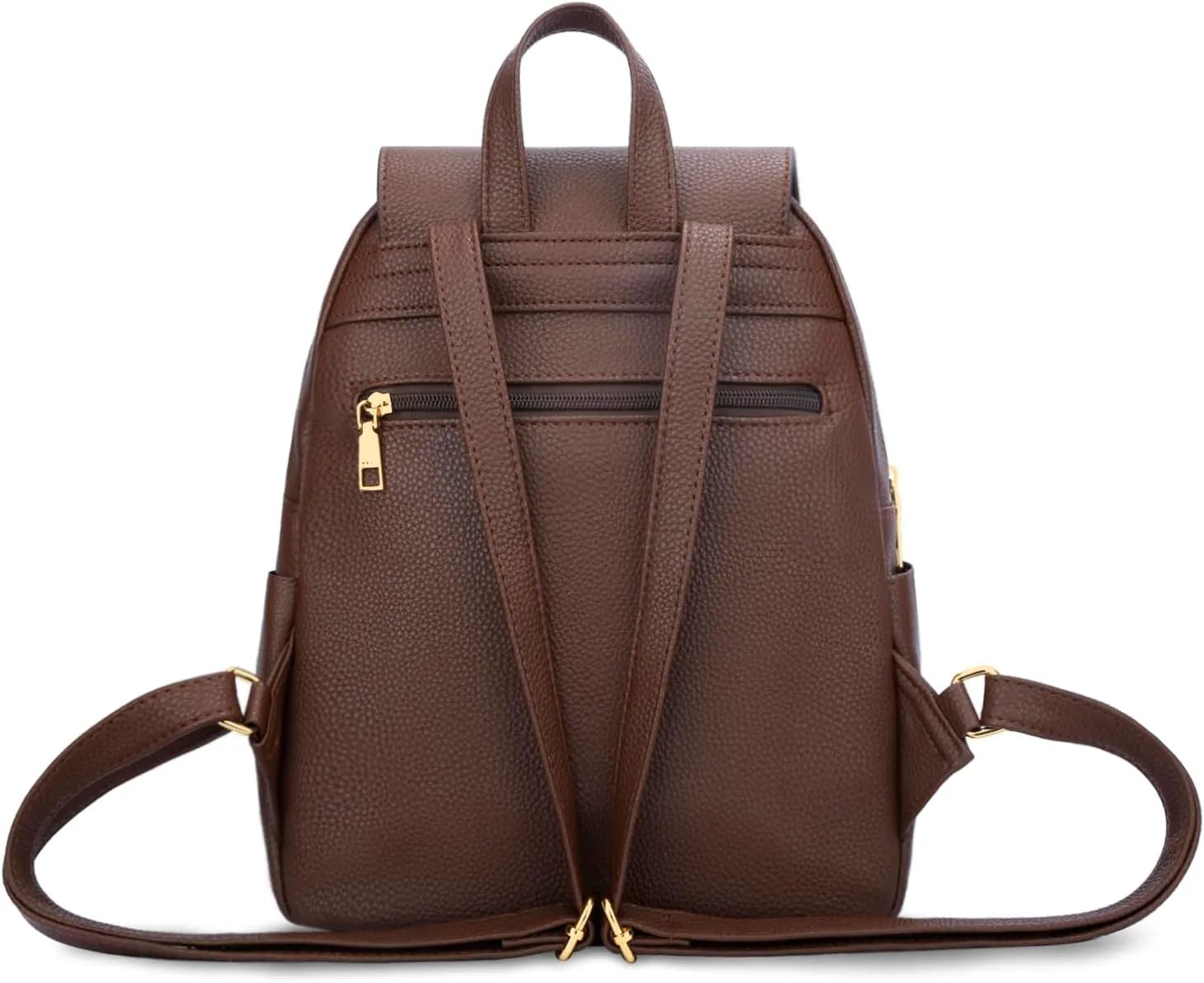 KKXIU Quilted Trendy Leather Backpack Purse for Women and Ladies Shoulder Travel Daypacks Bags (Coffee)