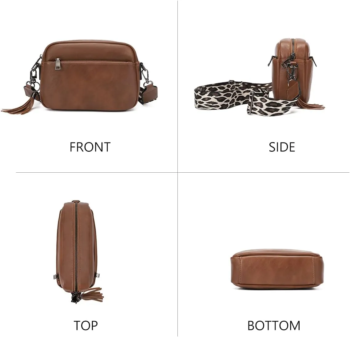 KL928 Small Crossbody Bag for Women, Soft FAUX Leather Cell Phone Purse，Adjustable Strap Shoulder Handbags Wallet Purse