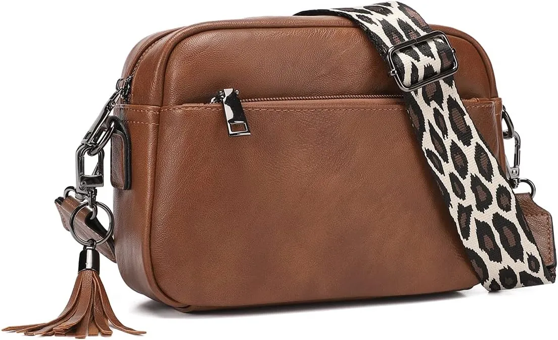 KL928 Small Crossbody Bag for Women, Soft FAUX Leather Cell Phone Purse，Adjustable Strap Shoulder Handbags Wallet Purse