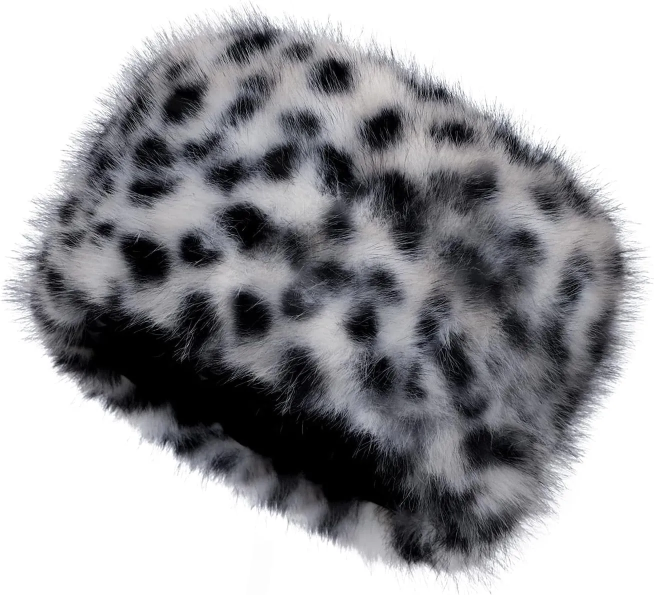 LA CARRIE Women's Faux Fur Hat for Winter with Stretch Cossack Russian Style White Warm Cap