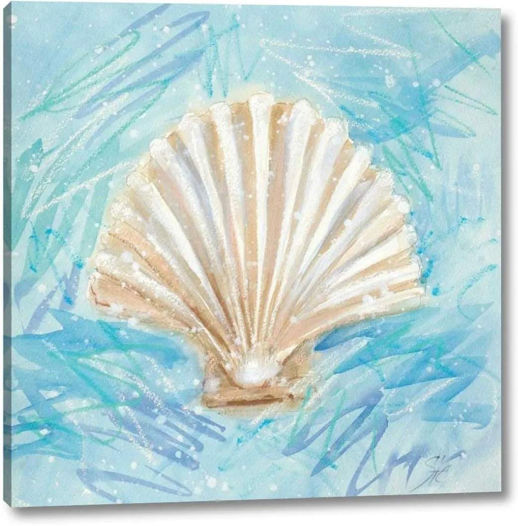 La Mer D by Jerry Sic - 24" x 24" Canvas Art Print Gallery Wrapped - Ready to Hang