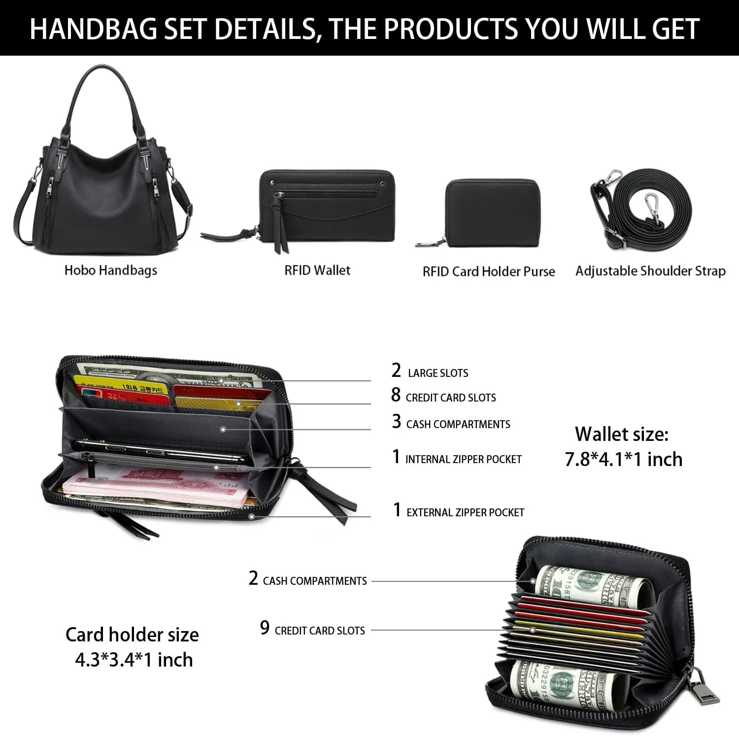 lapsting Hobo Bags for Women Handbags Purse Ladies Boho Shoulder Bag Crossbody Purses Faux Leather