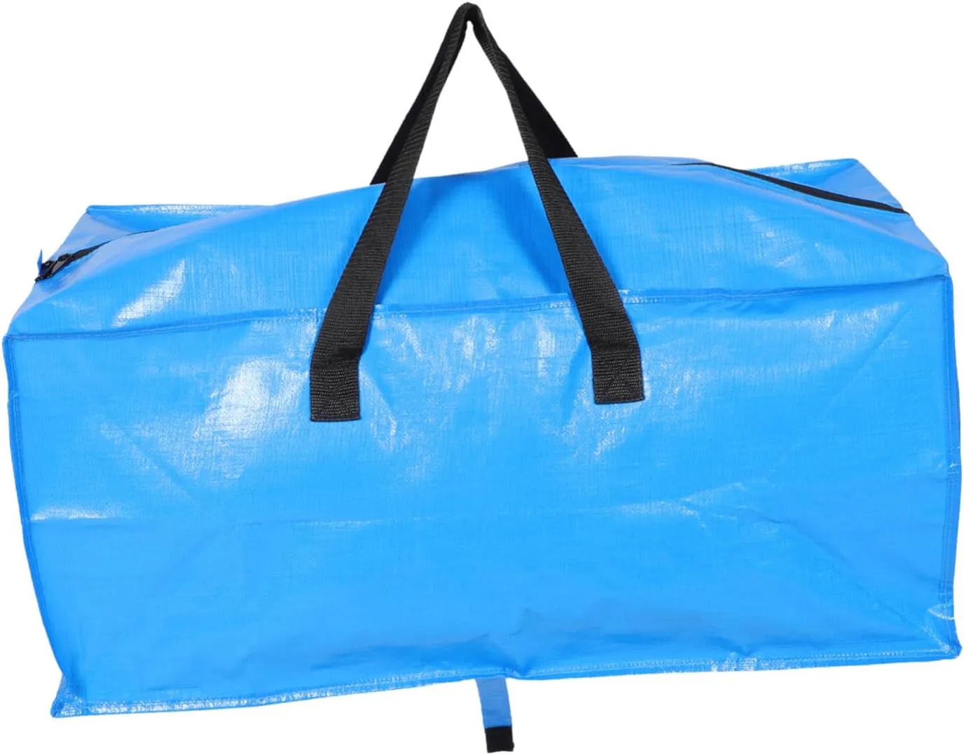 Large Capacity Travel Duffle Bag with Smooth Zipper Versatile Luggage Storage for Moving and Gym Use Durable Blue Tote Bag