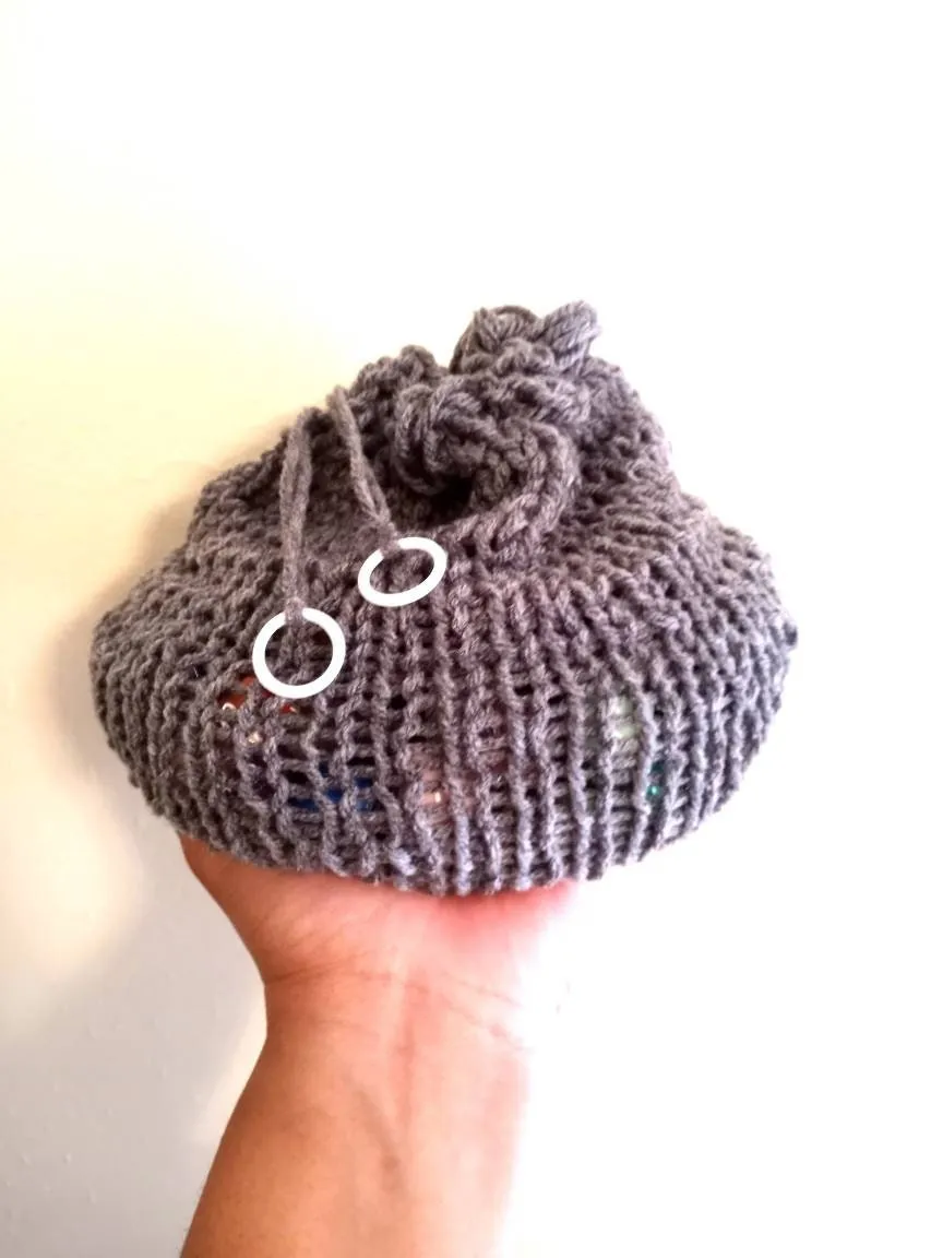 Large Grey Dice Bag, Drawstring Pouch for DND & Tabletop Games, Spacious Dice Holder