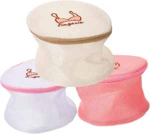 Laundry Zipper Bag Set 3pcs Mesh Laundry Bags for Socks Bras Underwear Travel Duffle Mesh Zipper Organized Wash