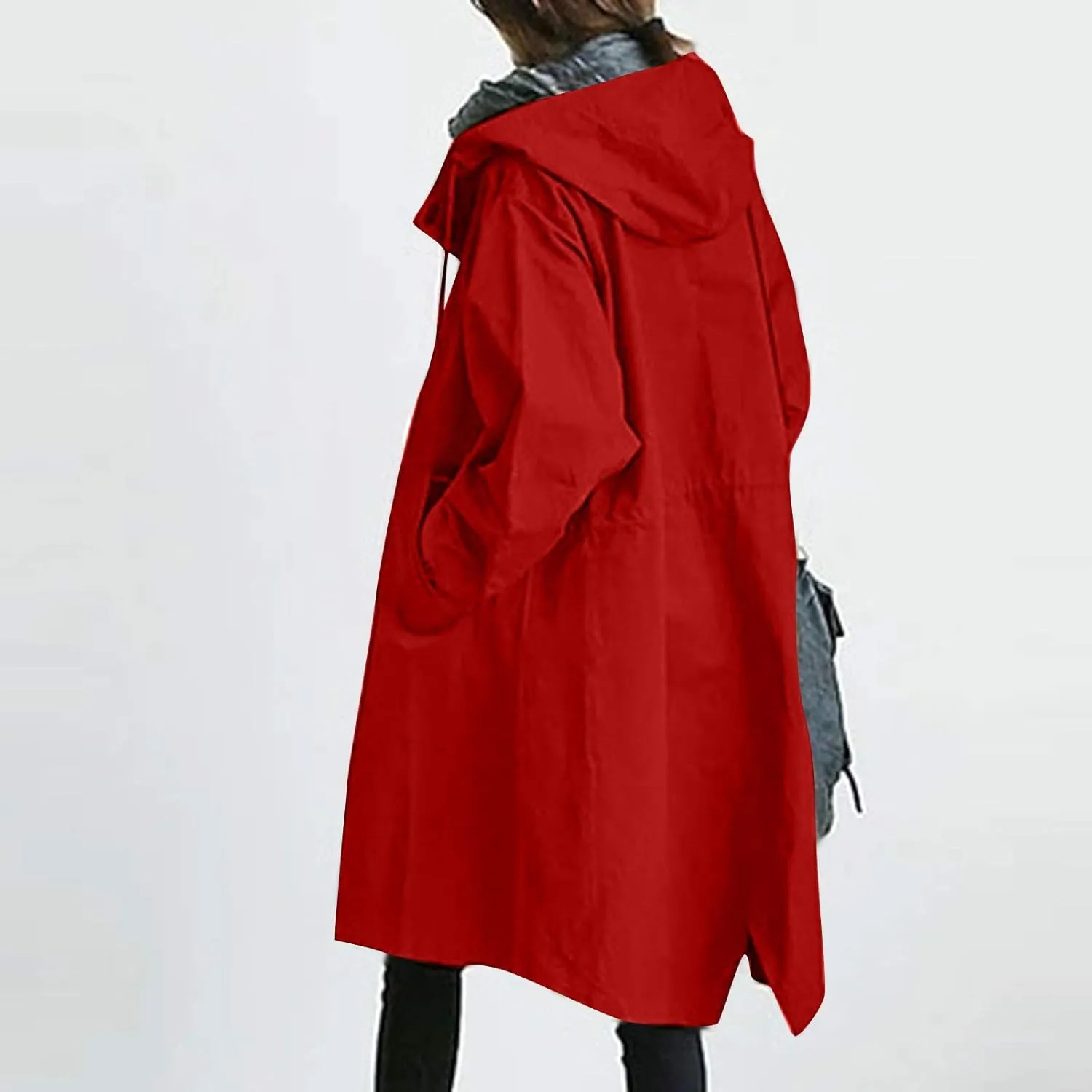LCMTWX Trench Coat for Women 2023 Outwear Womens Elegant Windbreaker Wild Winter Women's Coat Black Trench Coat Women