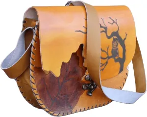 Leather Crossbody Bags for Women, Genuine, Handmade, Full Grain, Shoulder Handbags, Purses, Unique, Trendy Cowhide Tooled.