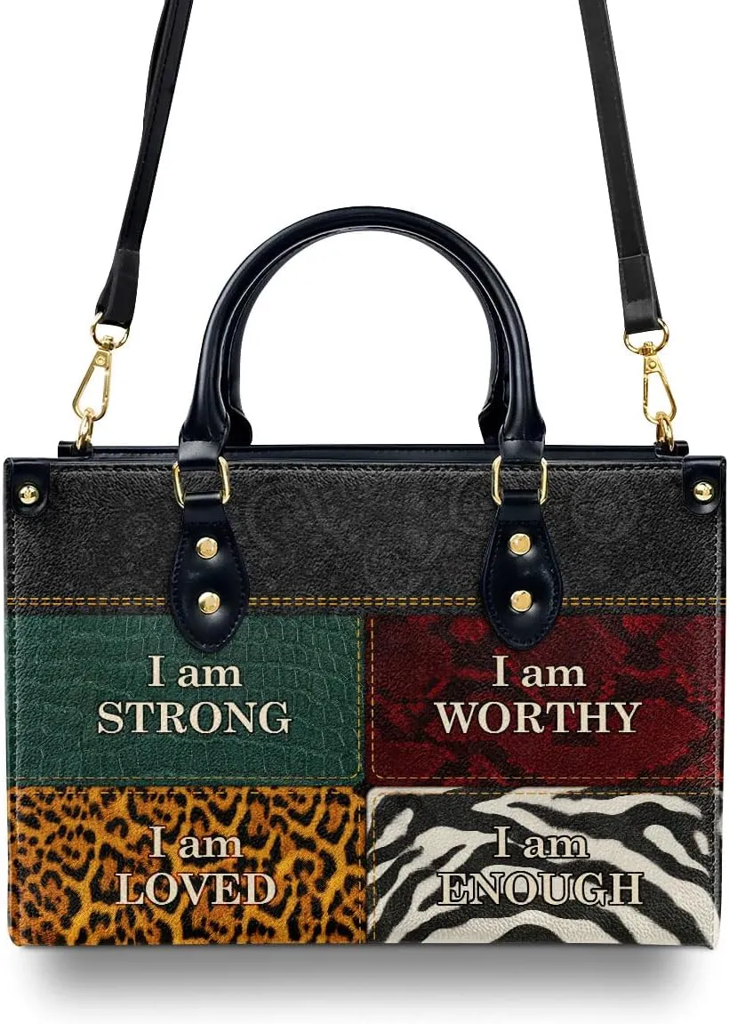 Leather Handbag For Black Women - Tote Bags For Women - Christmas Gifts For Women, Christmas Purse For Women