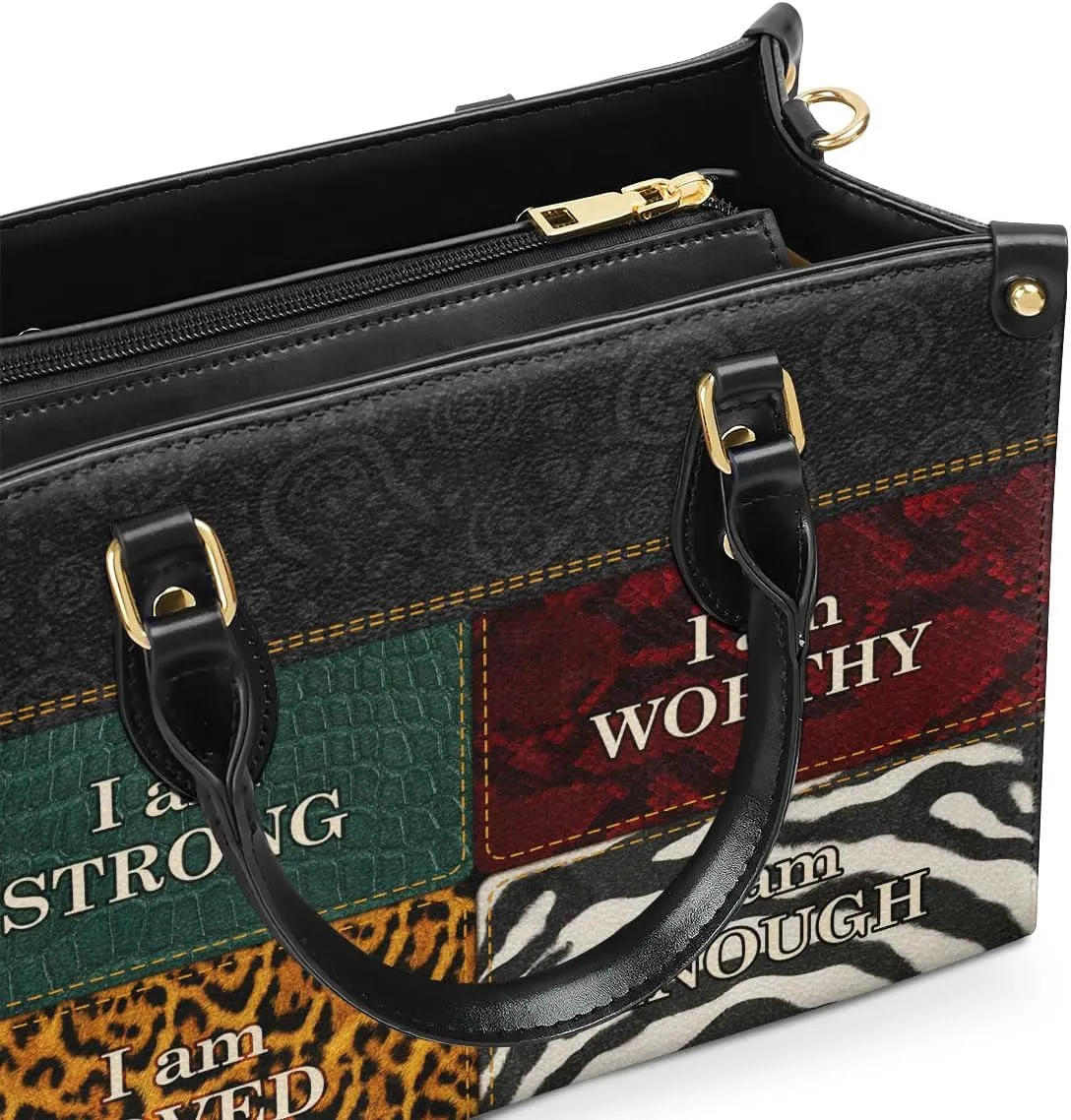 Leather Handbag For Black Women - Tote Bags For Women - Christmas Gifts For Women, Christmas Purse For Women
