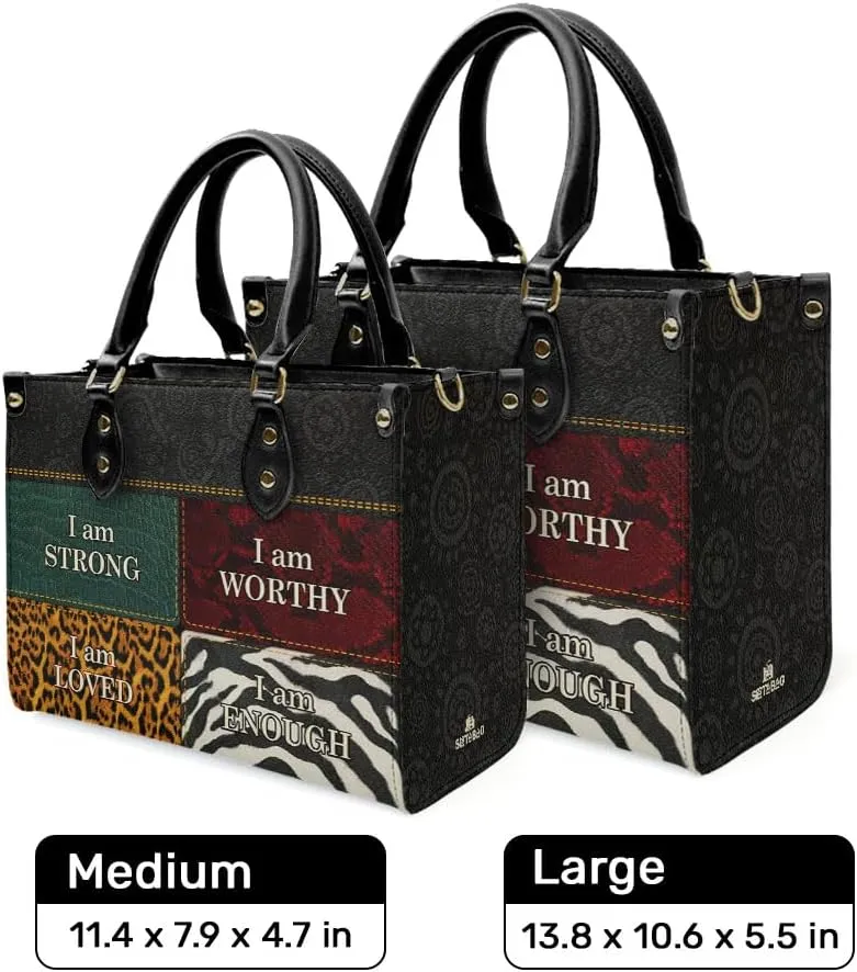 Leather Handbag For Black Women - Tote Bags For Women - Christmas Gifts For Women, Christmas Purse For Women