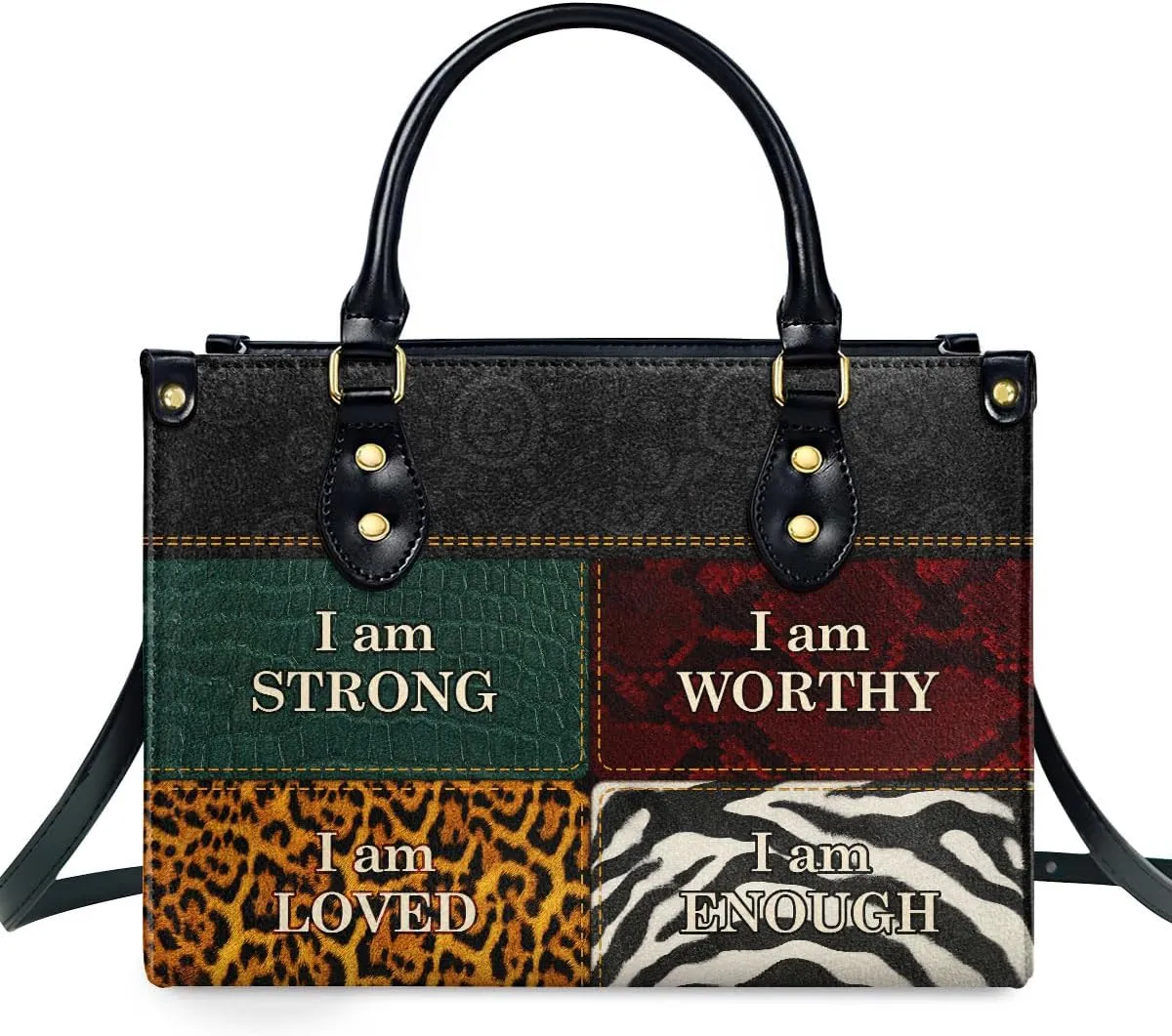 Leather Handbag For Black Women - Tote Bags For Women - Christmas Gifts For Women, Christmas Purse For Women