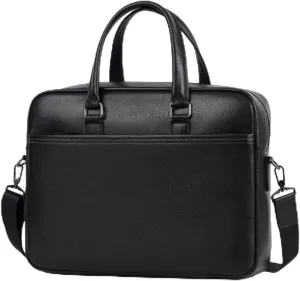 Leathers Mens Briefcase, Suitcase Bag, Large Capacity, Waterproof Work Bag, Versatile, Travel Messenger Crossbody Bag, for Office Business, 15.3in