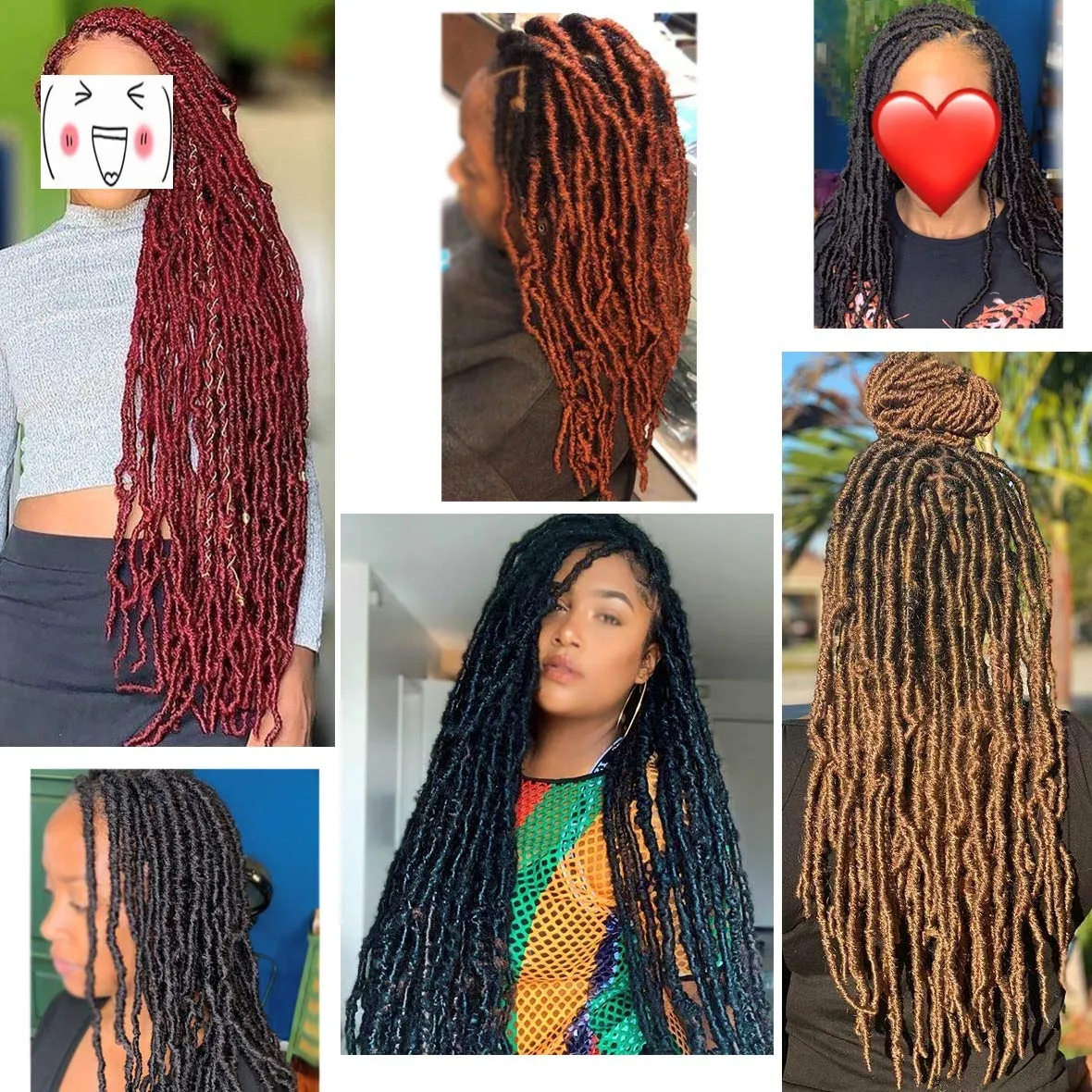 Leeven 18 Inch Synthetic Pre-looped Soft Locs Crochet Braids Hair 7 Packs Extend 27# Blonde Soft Faux Locs Crochet Braiding Hair for Women Curly Wavy Goddess Locs Crochet Hair Extensions