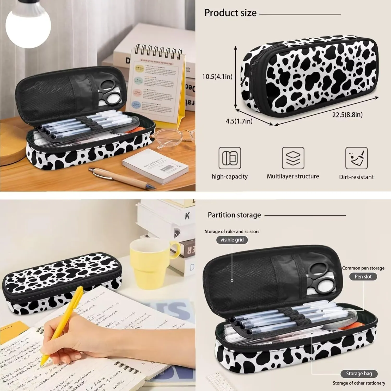 Leopard Print Kids Backpack for Girls Age 8-12 Backpack for School 17 Inch Lightweight Laptop RucksackReusable Lunch Bag Pencil Case for Secondary Schools