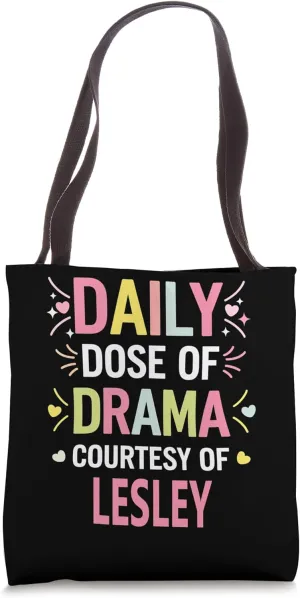 LESLEY Personalized Name Funny Cute Custom LESLEY Name Tote Bag