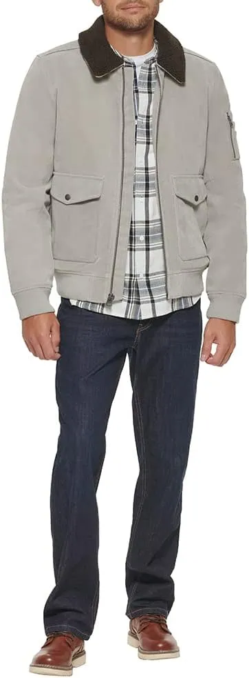 Levi's Men's Faux Suede Aviator Bomber Jacket