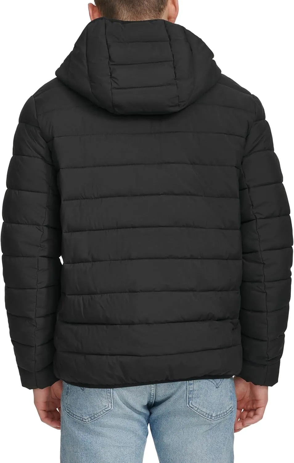 Levi's mens Water Resistant Performance Stretch Hooded Puffer Jacket