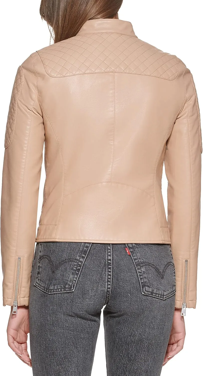 Levi's Women's Faux Leather Motocross Racer Jacket (Standard and Plus)