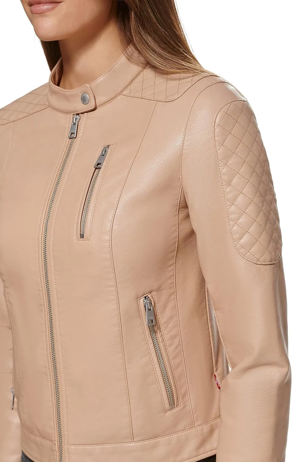 Levi's Women's Faux Leather Motocross Racer Jacket (Standard and Plus)