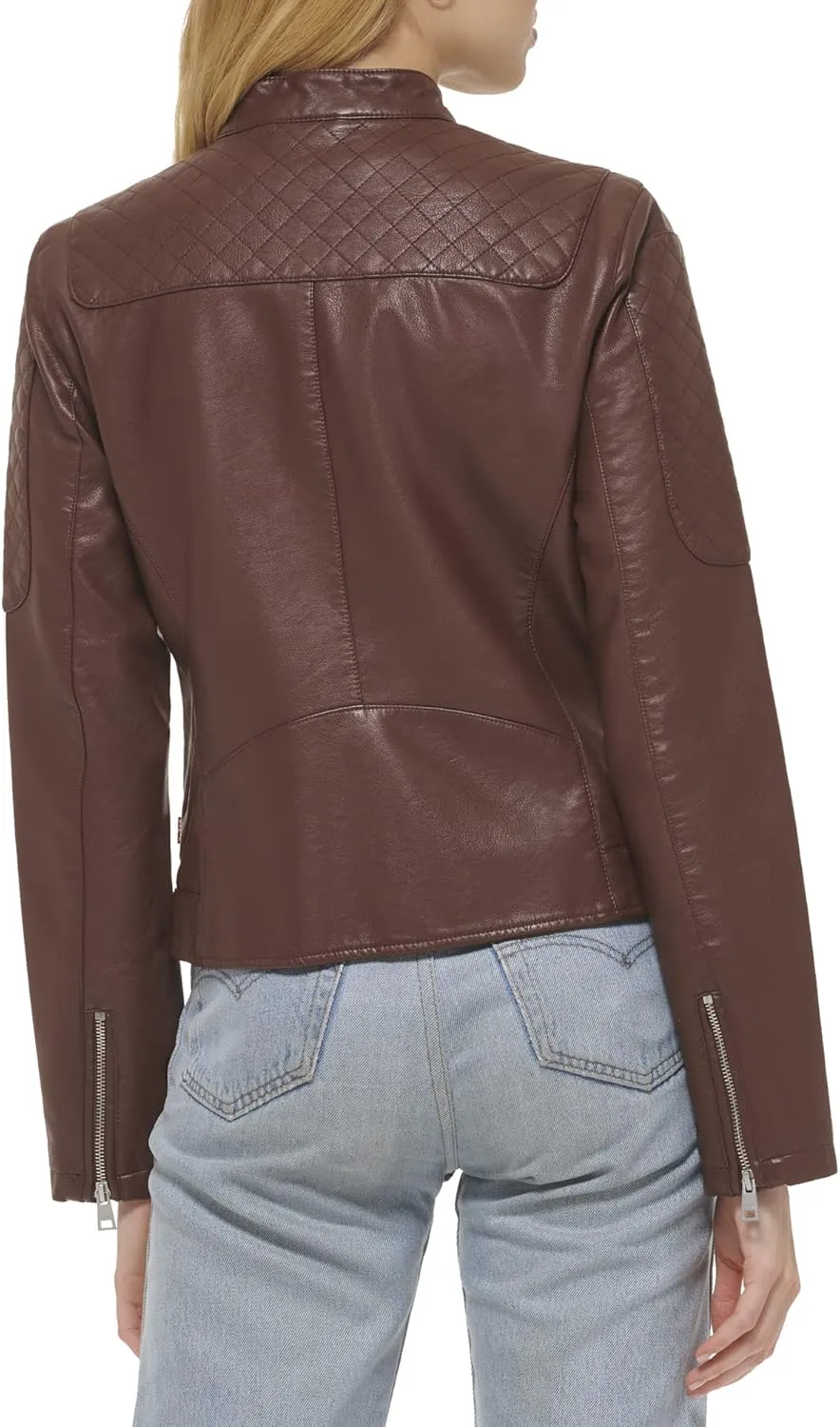 Levi's Women's Faux Leather Motocross Racer Jacket (Standard and Plus)
