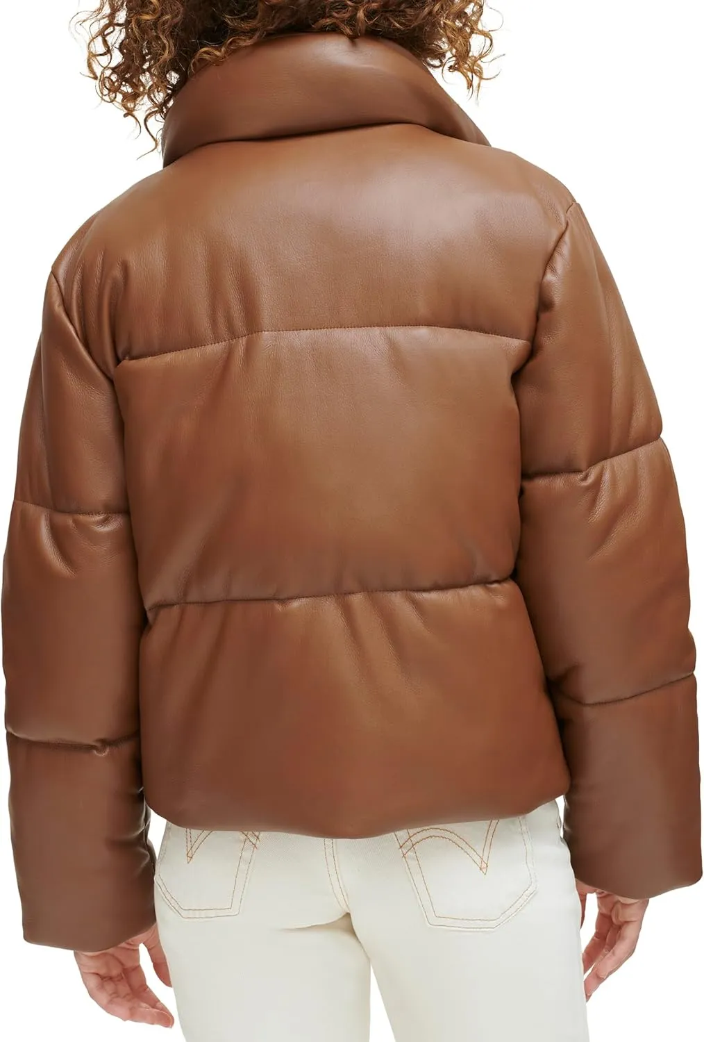 Levi's Women's Vegan Leather Quilted Shorty Puffer
