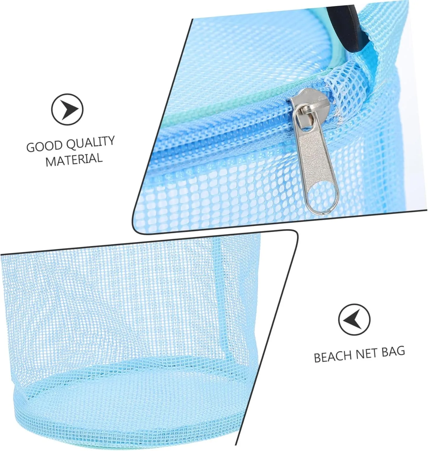 Lightweight Storage Bag Mesh Beach Bag Seashell Theme for Boys and Girls' Toys and Collectibles