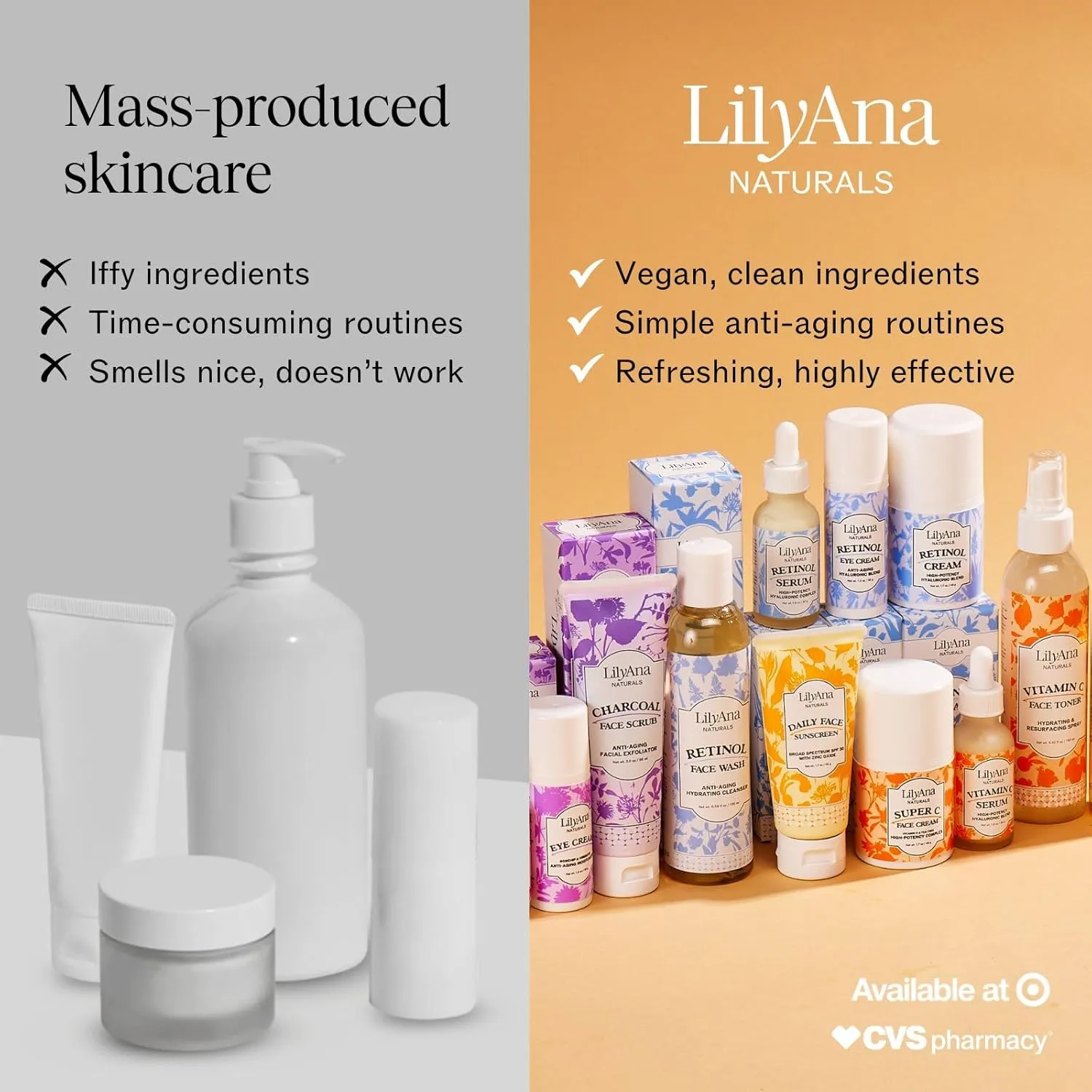 LilyAna Naturals Eye Cream for Dark Circles and Puffiness, Under Eye Cream for Wrinkles and Bags, Anti Aging - helps Improve Dryness; for Sensitive Skin - 1.7 oz - Made in USA