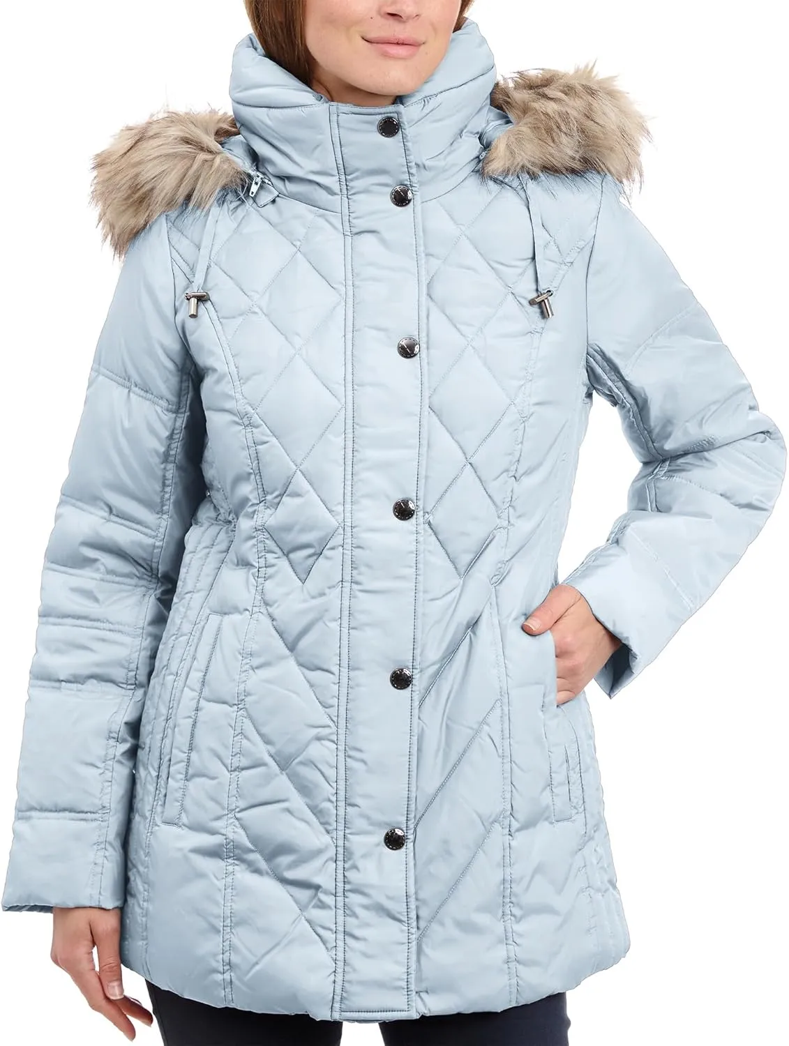 LONDON FOG Women's Diamond Quilted Down Coat