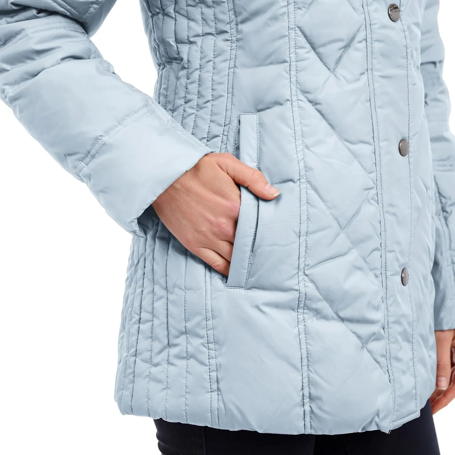LONDON FOG Women's Diamond Quilted Down Coat