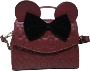 Loungefly Disney Minnie Mouse Quilted Crossbody Satchel Handbag Purse
