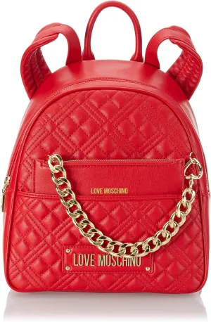 Love Moschino Women's Jc4018pp1gla0 Backpack, red, Einheitsgröße