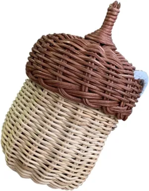 Lovely Boys and Girls Rattan Basket Bag Mini Pouch Cross Body Storage for Boys and Girls Photo Prop Bag