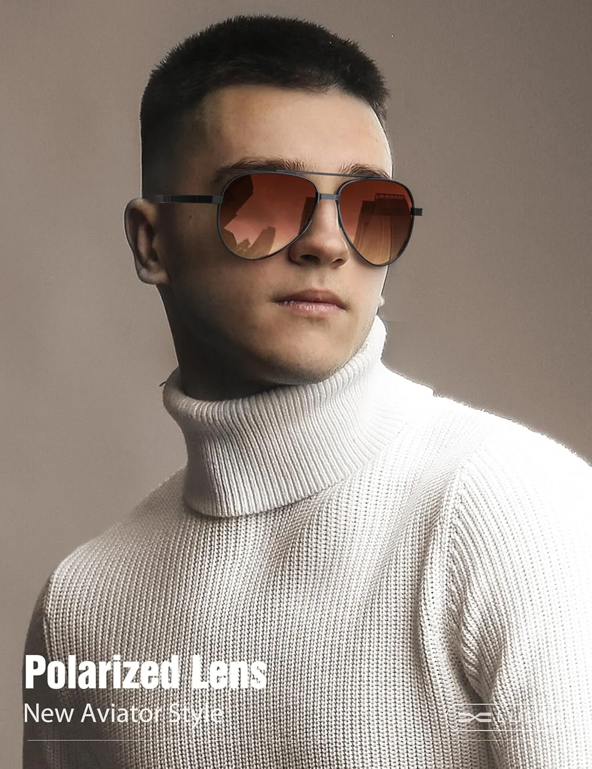 LUENX Aviator Sunglasses for Men Polarized Driving Trendy Retro Sun Glasses UV400 Protection