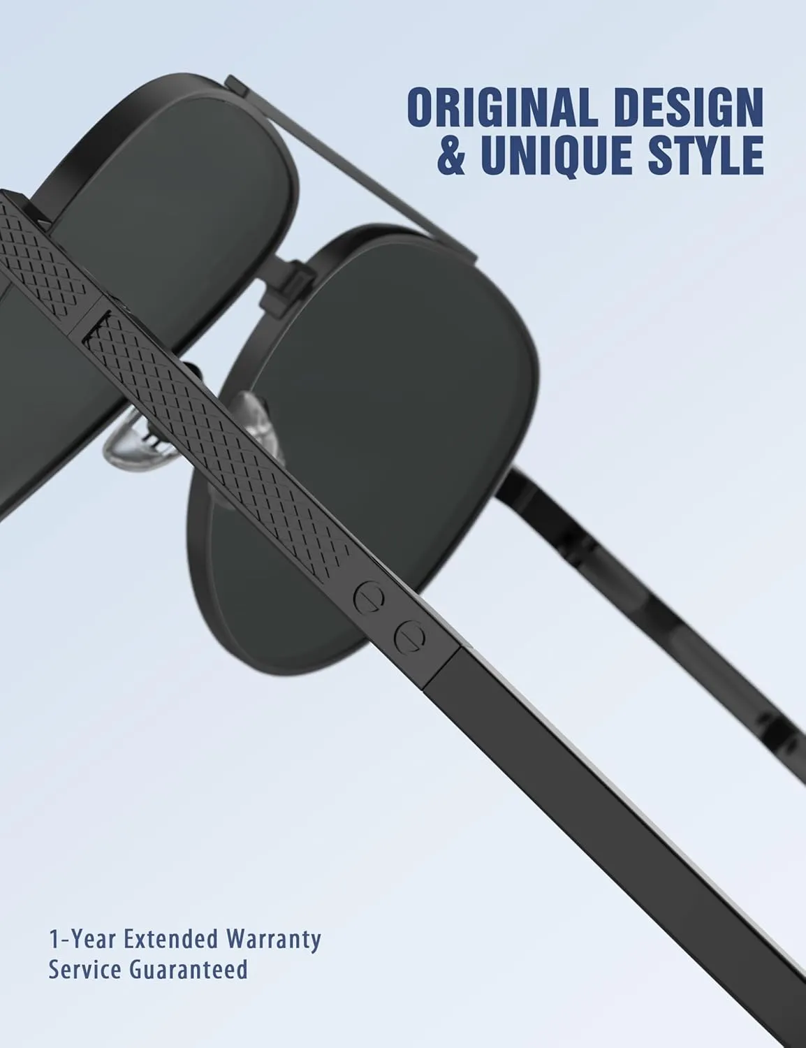 LUENX Aviator Sunglasses for Men Polarized Driving Trendy Retro Sun Glasses UV400 Protection