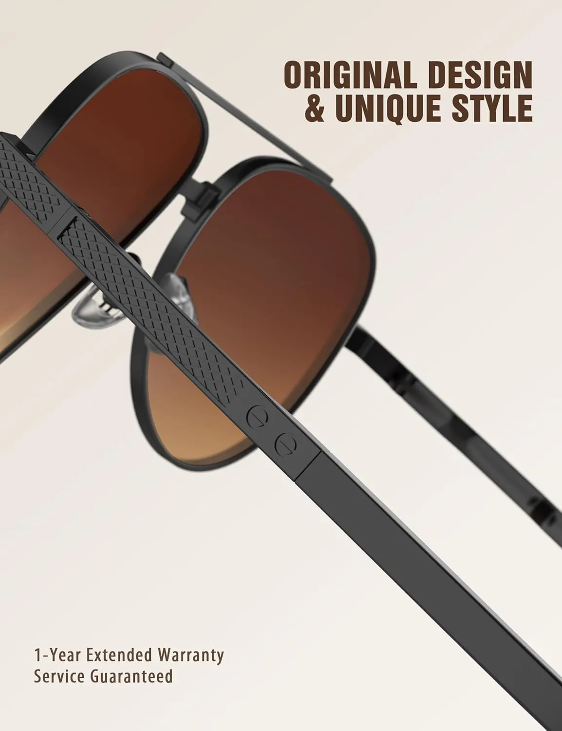 LUENX Aviator Sunglasses for Men Polarized Driving Trendy Retro Sun Glasses UV400 Protection