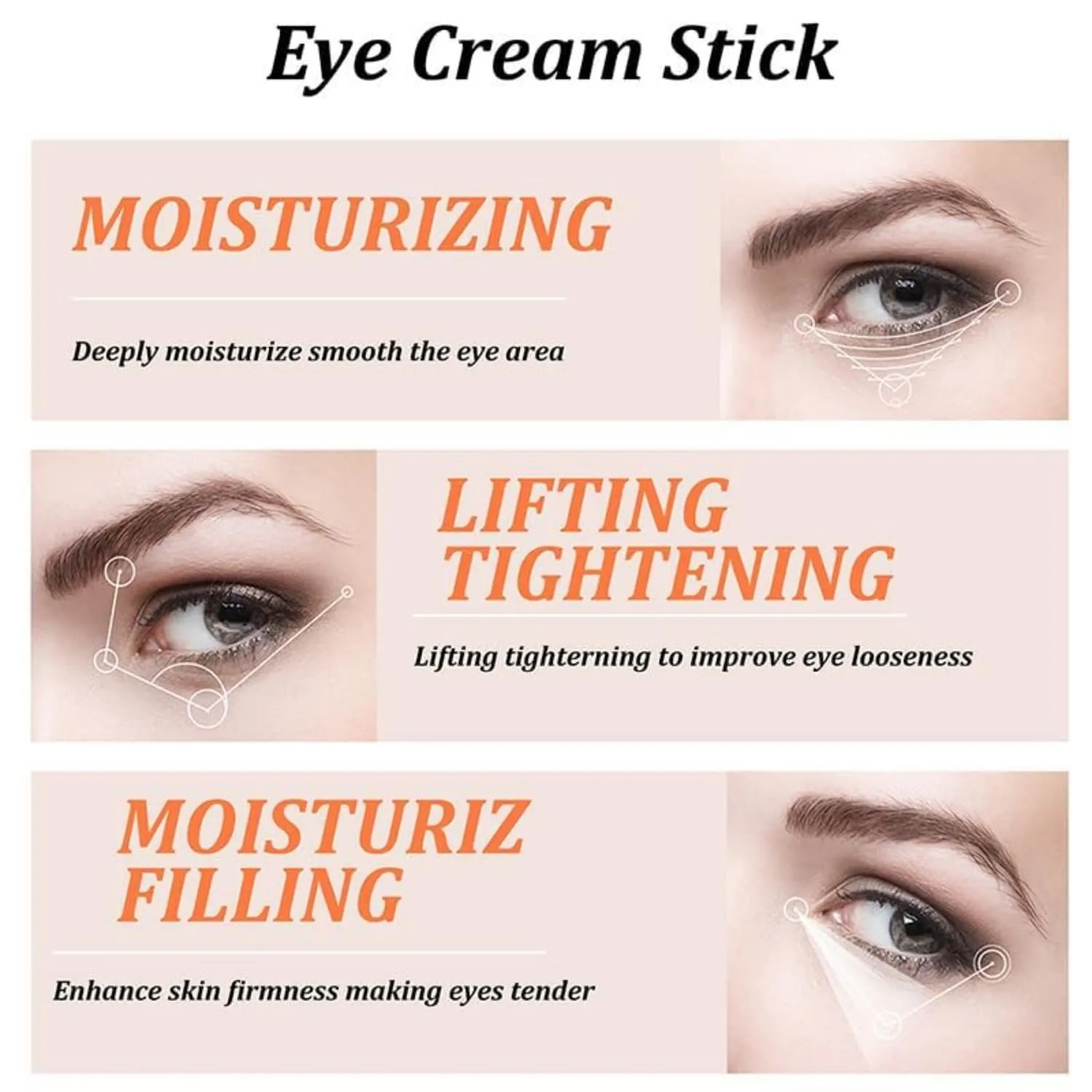 Lumibalm Stick for Under Eye Bags Anti-Aging Eye Cream with Turmeric & Vitamin C Reduces Fine Lines Firms & Hydrates Skin 1pc