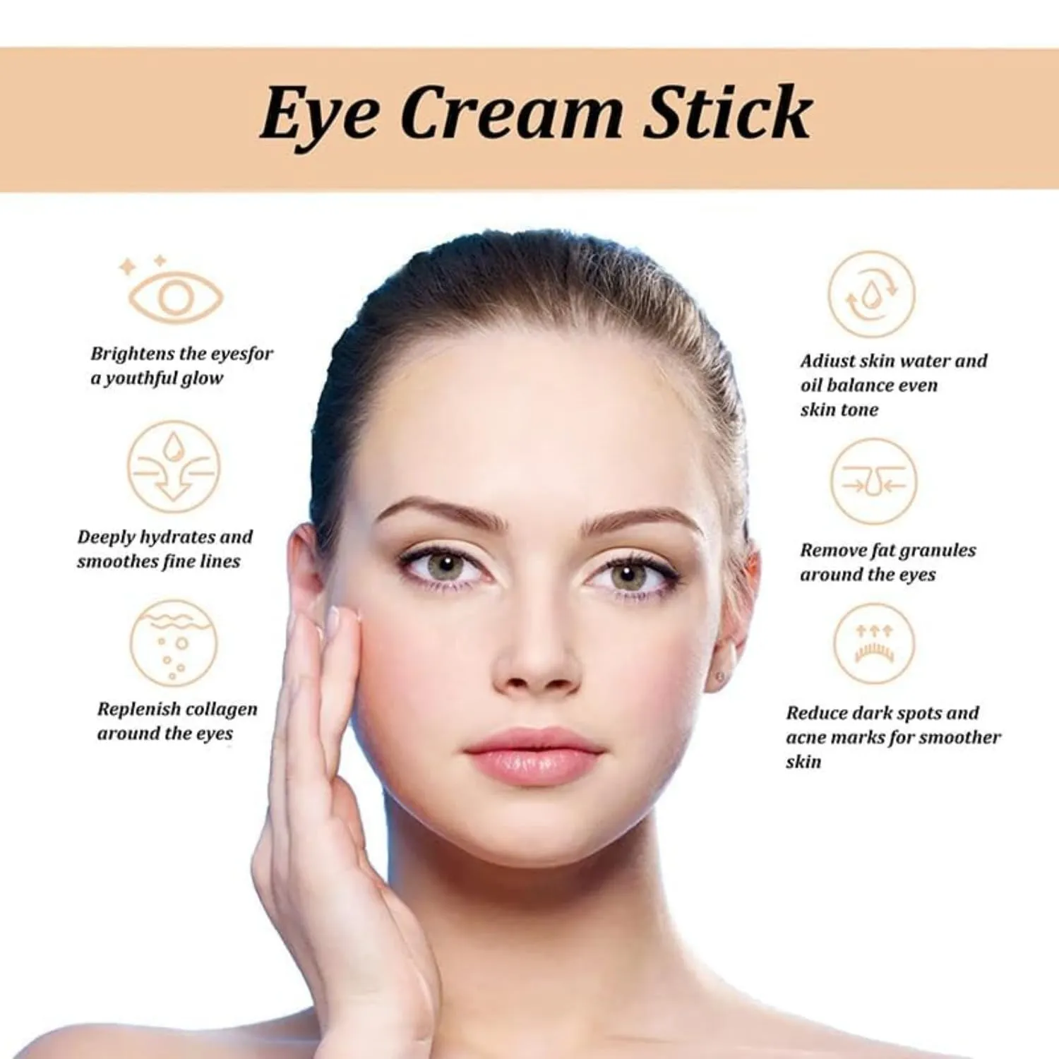 Lumibalm Stick for Under Eye Bags Anti-Aging Eye Cream with Turmeric & Vitamin C Reduces Fine Lines Firms & Hydrates Skin 1pc