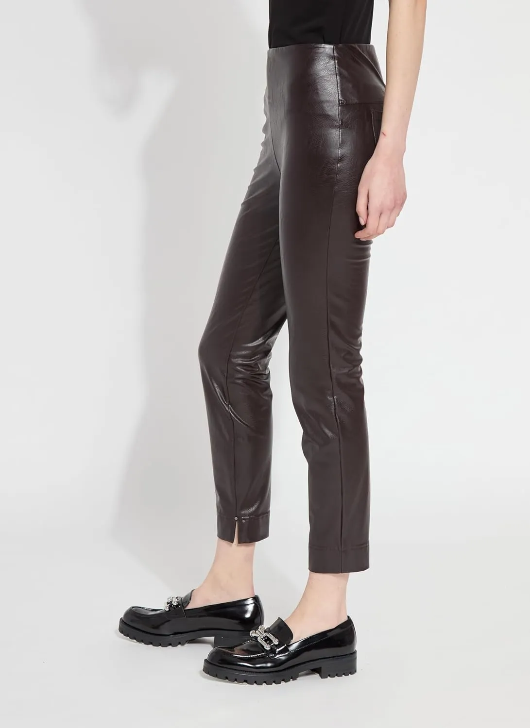 Lyssé Katherine Toothpick Skinny Pants – Faux Leather Pants for Women and High Waisted Cropped Pants