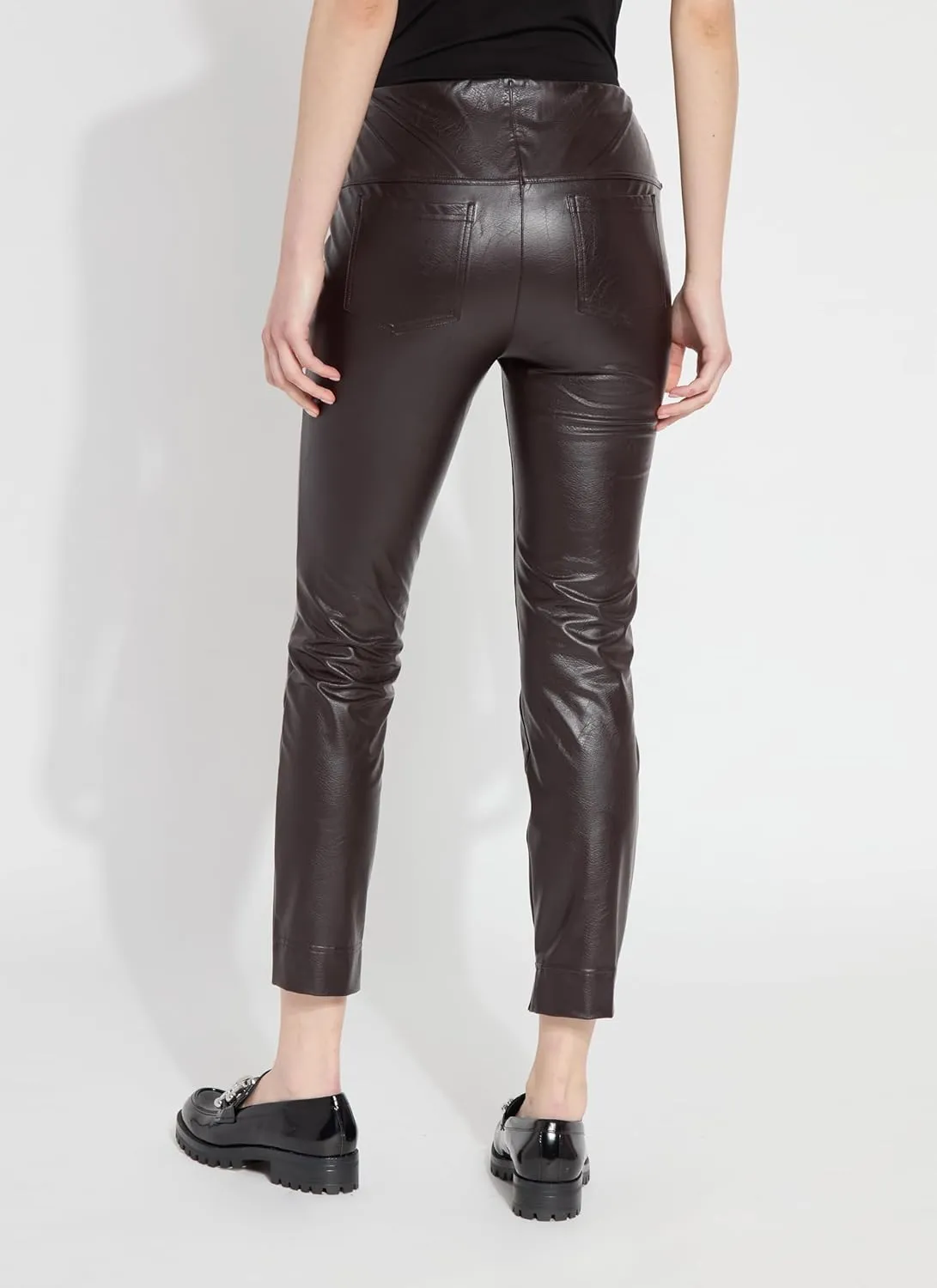 Lyssé Katherine Toothpick Skinny Pants – Faux Leather Pants for Women and High Waisted Cropped Pants