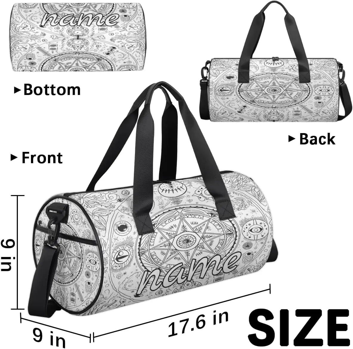 Magical Formation Print Custom Duffel Bags Weekender Bags Custom Sport Duffel Bag Carry on Overnight Weekender Bag