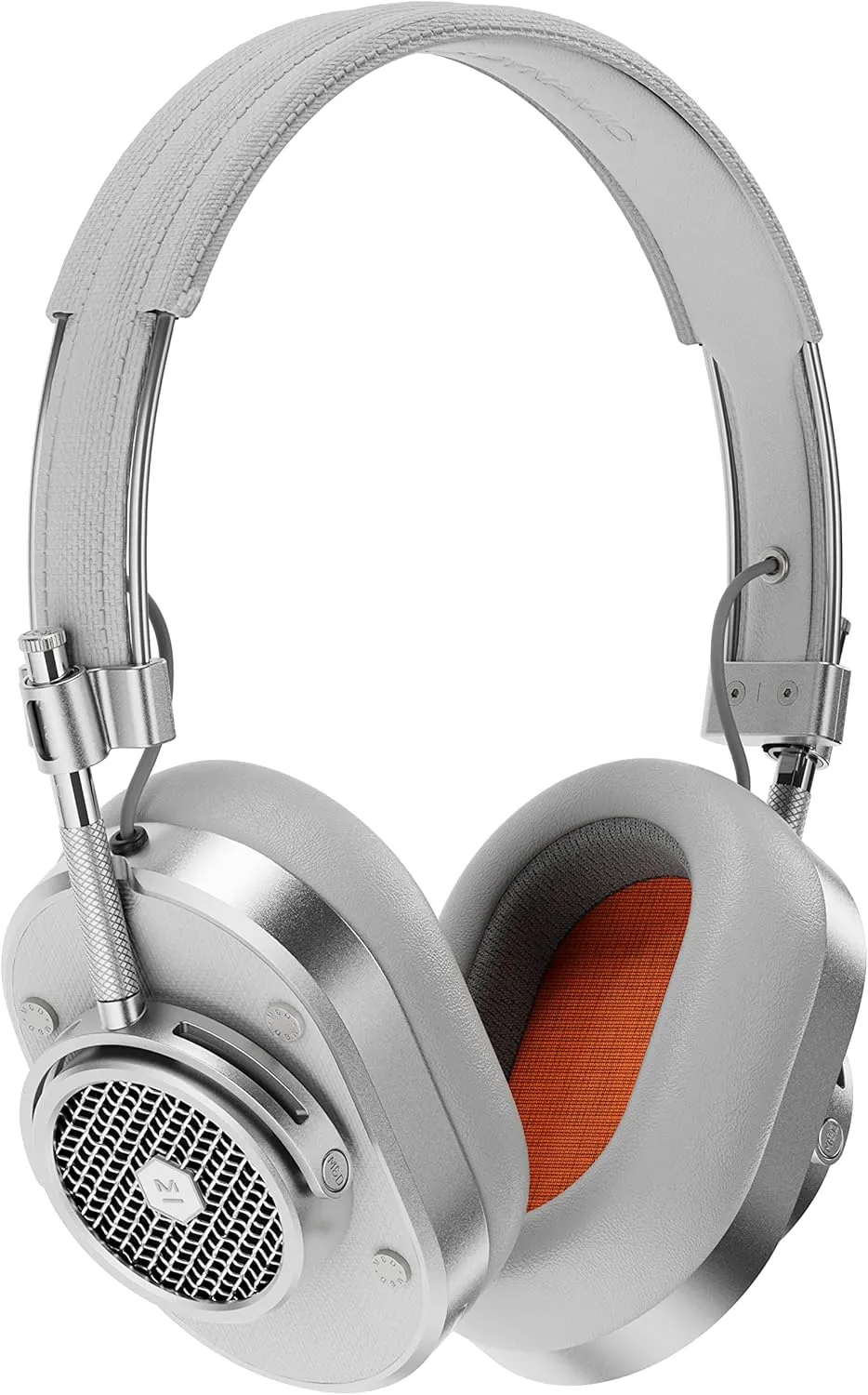 MASTER & DYNAMIC MH40 Over-Ear Wireless Headphones Gen II, Silver Metal/Gray Coated Canvas/Gray Leather