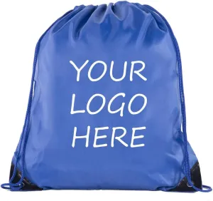 Mato & Hash Custom Bags With Your Logo | Promotional Drawstring Backpack - 50PK Royal CE2500