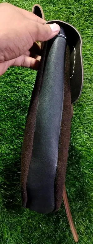 Medieval Leather Bag – Viking Shoulder Pouch for Reenactment, LARP, Cosplay, Halloween & Christmas Gifts.