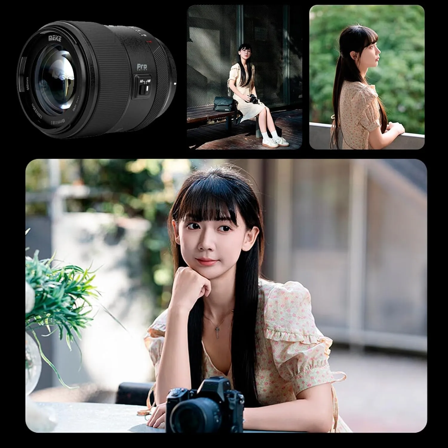 Meike 85mm f1.8 Pro II E-Mount STM Full Frame Medium Telephoto Auto Focus Prime Portrait Lens for Sony E-Mount Cameras A7R A74 A7R4 A7C A7III A7RII A7RIII A7SIII A7SII A9 A6600 A6500 A6400 A6300