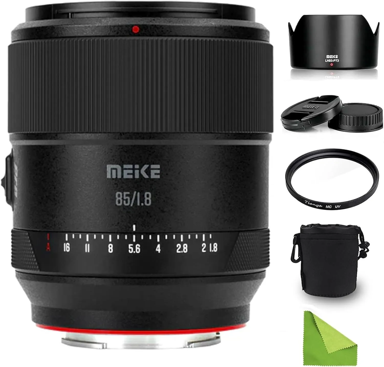 Meike 85mm f1.8 Pro II X-Mount STM Medium Telephoto Auto Focus Prime Portrait Lens for Fujifilm Fuji X-Mount Cameras X-H1 X-Pro2 X-T3 X-T2 X-T30 X-T20 X-E3 X-T100 X-A5 X-T10 X-A2 X-E2 X-E2S