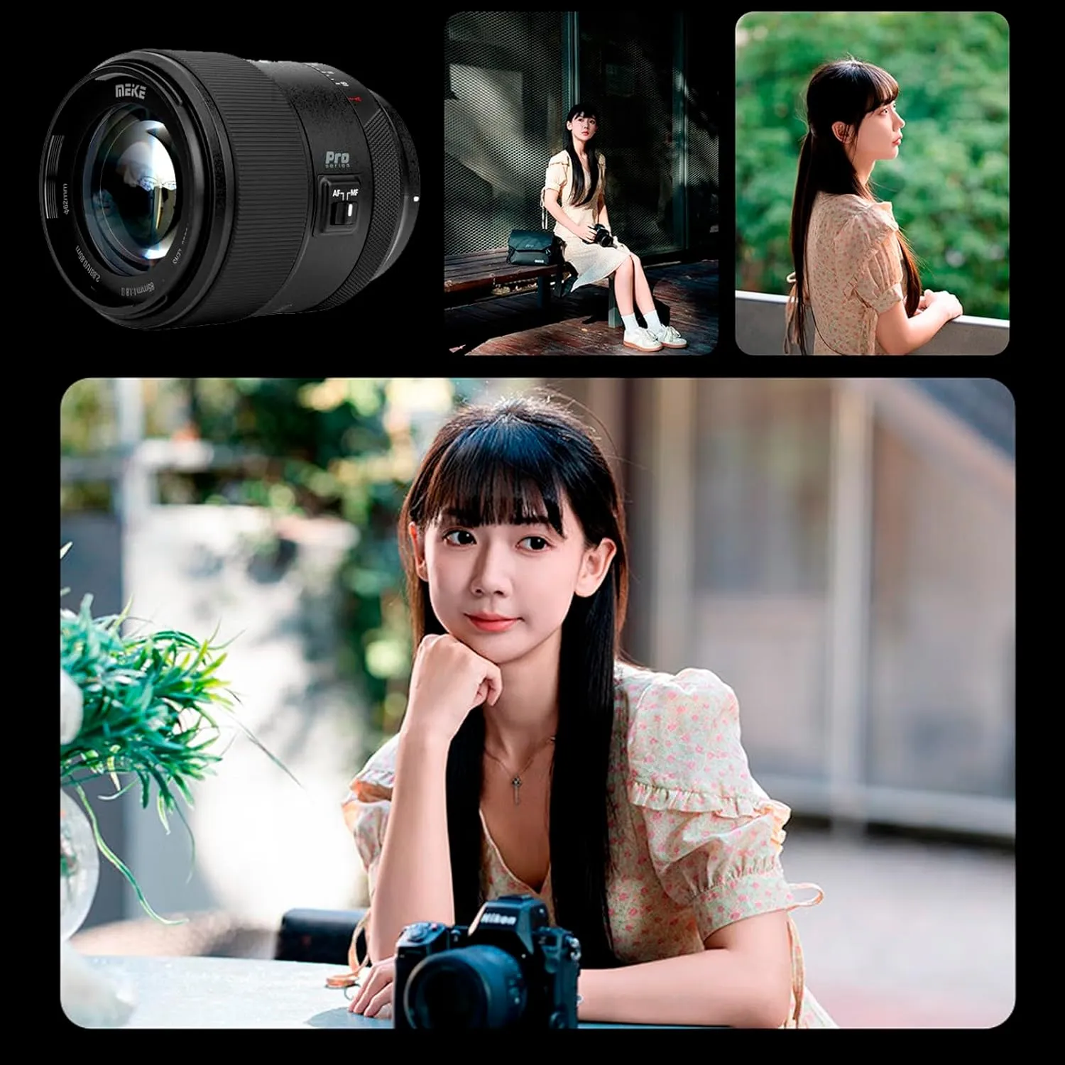 Meike 85mm f1.8 Pro II Z-Mount Medium Telephoto Full Frame STM Auto Focus Portrait Prime Lens for Nikon Z-Mount Cameras Z50 Z50II Z5 Z6 Z7 Z6II Z7II Z9 Z30 Z fc